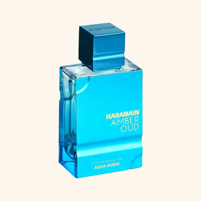 Al Haramain Amber Oud Aqua Dubai bottle