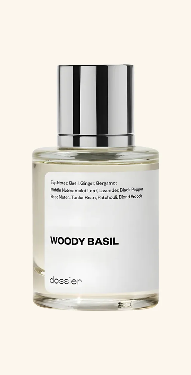Dossier Woody Basil bottle