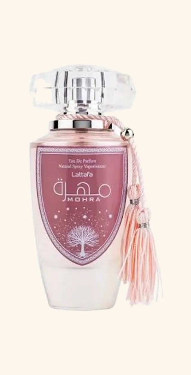 Lattafa Mohra Silky Rose bottle